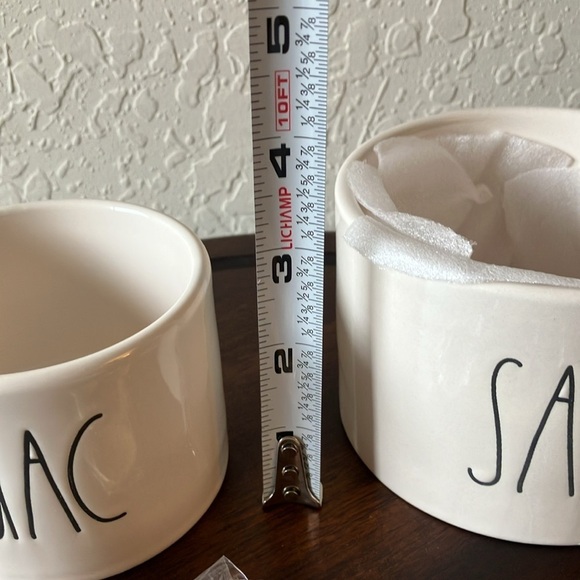 Rae Dunn: Artisan Guac & Salsa Bowl Set- 2 Bamboo Spoons - Picture 14 of 16